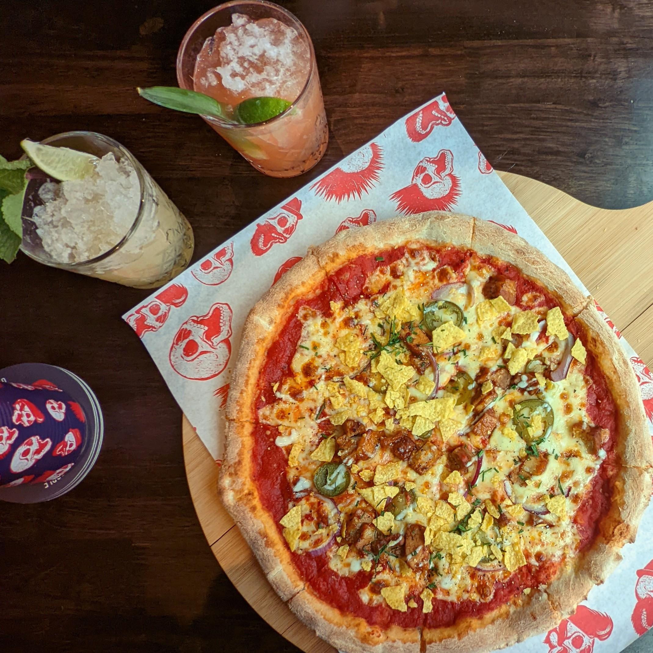 Two cocktails and a Tijuana pizza at Mojo Sheffield