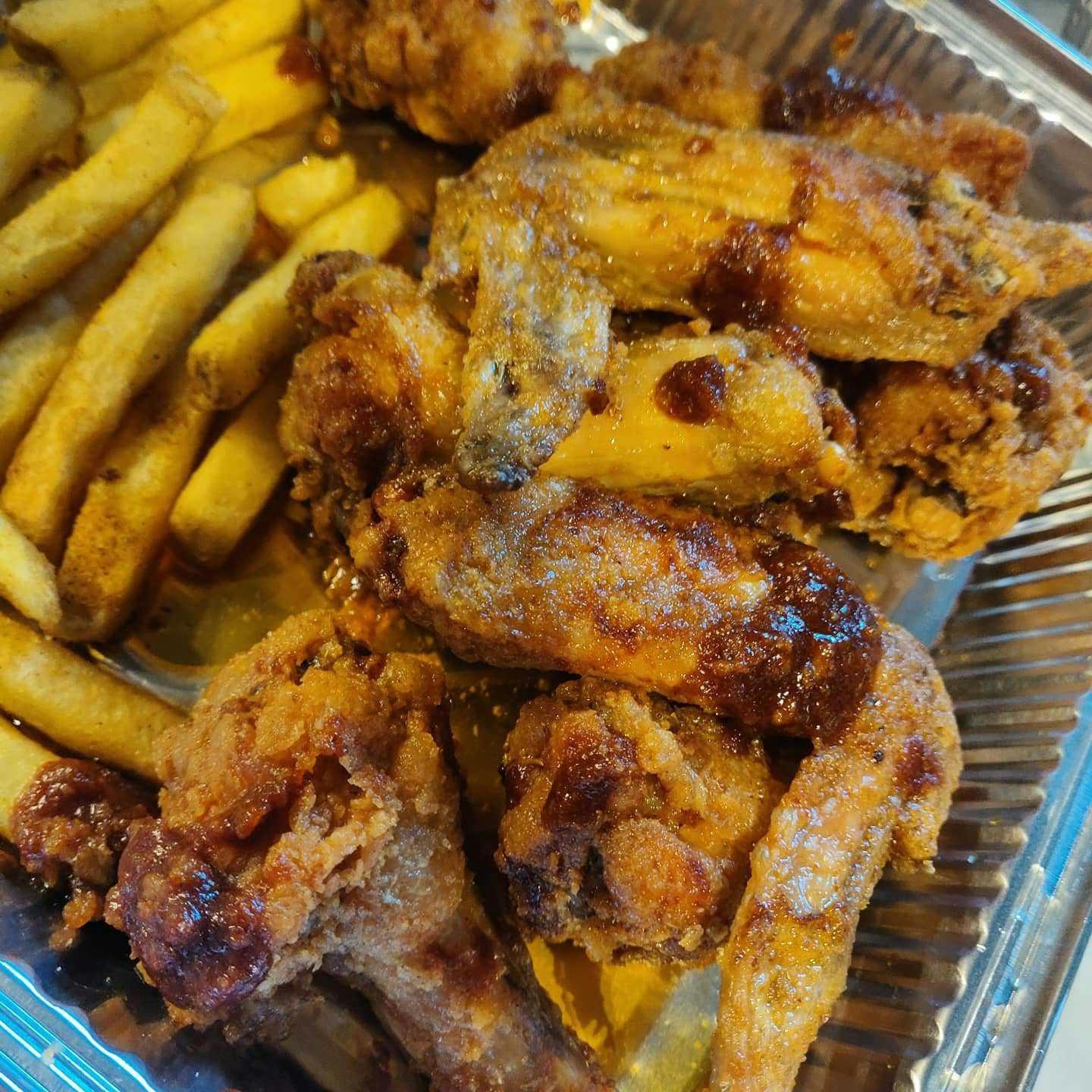 A tray of chicken wings from The Wing King's "Wing Wednesday"